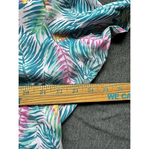 Woman Within Floral Maxi Dress Blue Green White Women's Cruise Beach Pool 16 16w - Picture 8 of 9